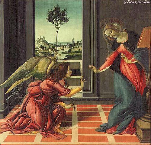 The Annunciation gfhfghgf, BOTTICELLI, Sandro